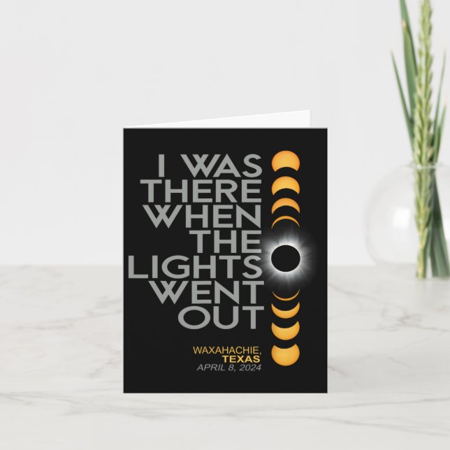 Waxahachie 2024 Solar Eclipse 2024 040824 Eclipse Karte (Vorderseite)