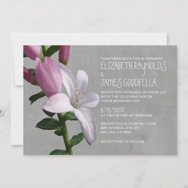 Waxblume Hochzeit Einladungen (Vorderseite)