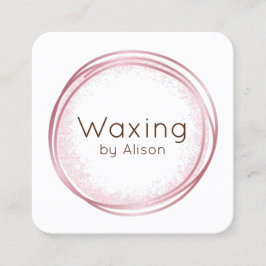Waxchirurgische Visitenkarte Rosa Quadrat