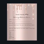 Waxe Liability Waiver Release Form Sparky Rose Flyer<br><div class="desc">Blumendesign</div>