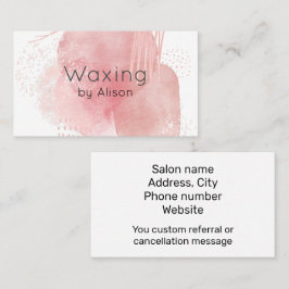 Waxen Rose Rosa Aquarell Visitenkarte