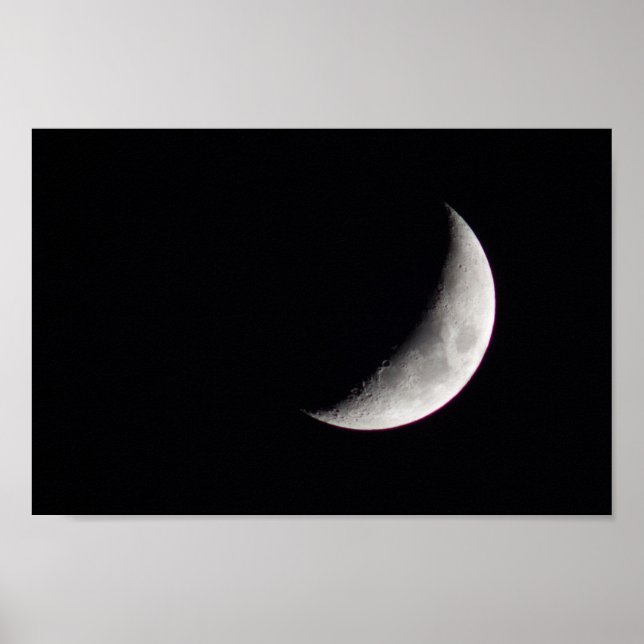 Waxing Crescent Moon Poster (Vorne)