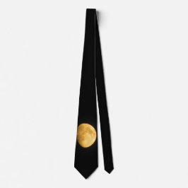 Waxing Gibbous Orange Moon Krawatte