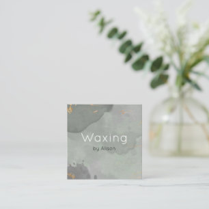 Waxing Graugoldfarbe Quadratische Visitenkarte