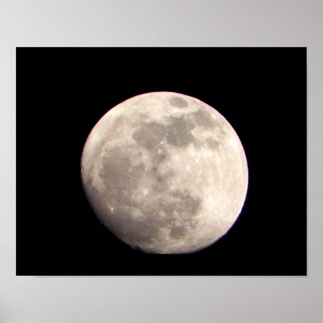 Waxing Lunar Moon Night Sky Poster (Vorne)
