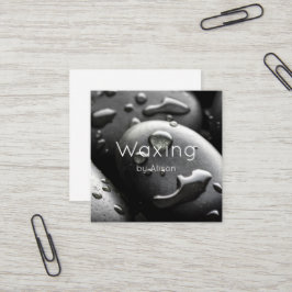 Waxing schwarz  quadratische visitenkarte