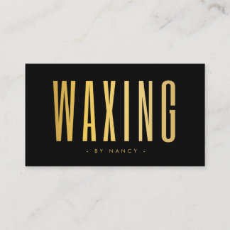 Waxing Schwarz und Gold Visitenkarte