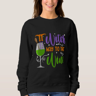 Way To The Wine Halloween Witch Cool Tee