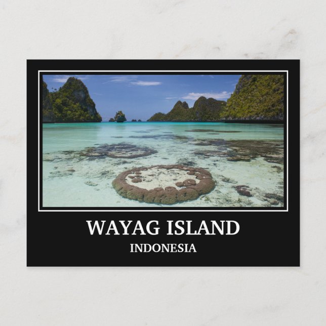 Wayag Island Indonesien Postkarte (Vorderseite)