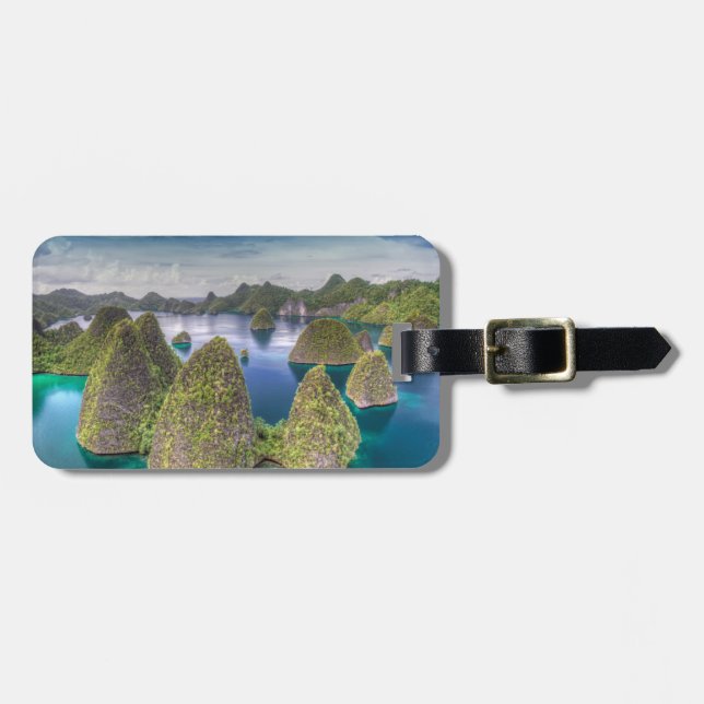 Wayag Island Landschaft, Indonesien Gepäckanhänger (Vorderseite horizontal)
