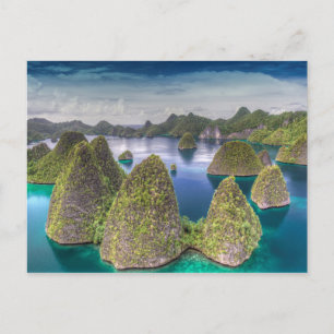 Wayag Island Landschaft, Indonesien Postkarte