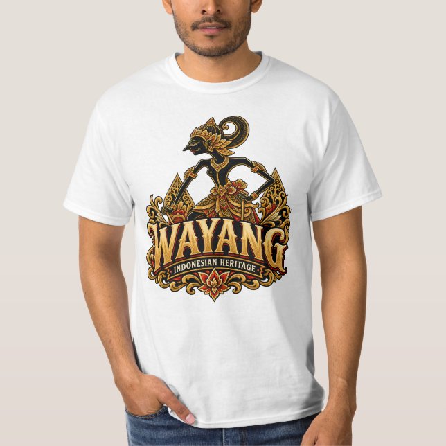 Wayang Indonesisches Erbe v3 T-Shirt (Vorderseite)