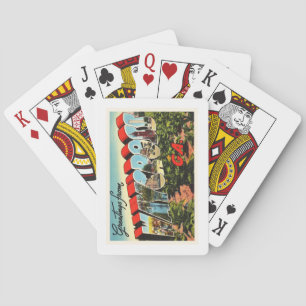 Waycross Georgia GA alte Vintage Reise-Andenken Spielkarten