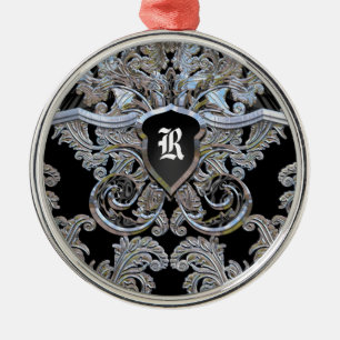 Waydhill Exquisite Viktorianische Monogramm Silbernes Ornament