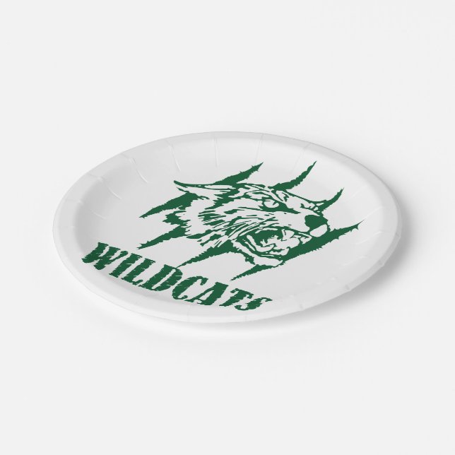 Wayland Gewerkschaft Wildcats #9 Pappteller (Schrägansicht)