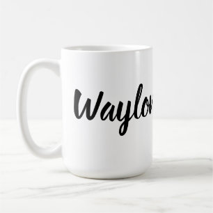 Waylon Name in kurvenreicher Schrift, Kaffeetasse