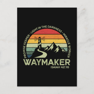 Waymaker Christliche Typografie Inspirierende Bibe Postkarte