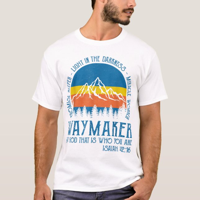 Waymaker Miracle Worker Jesus Christ Christliche R T-Shirt (Vorderseite)
