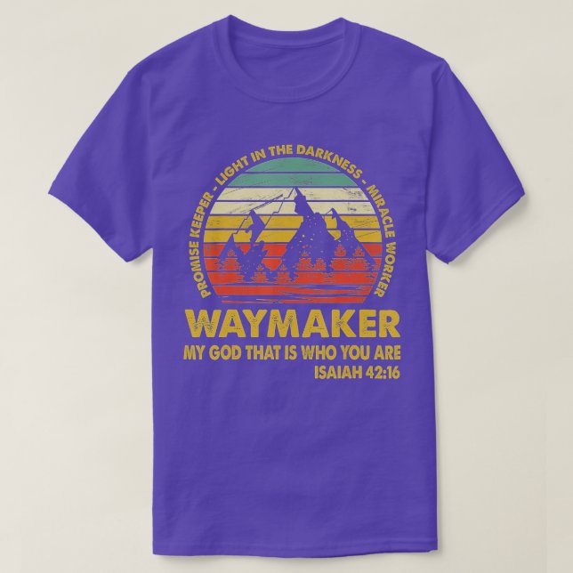 Waymaker Miracle Worker Promise Keeper Christlich  T-Shirt (Design vorne)