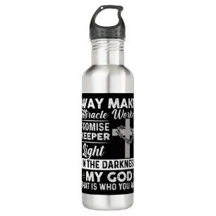 Waymaker Miracle Worker Promise Keeper Light Jesus Edelstahlflasche