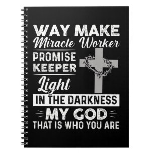 Waymaker Miracle Worker Promise Keeper Light Jesus Notizblock