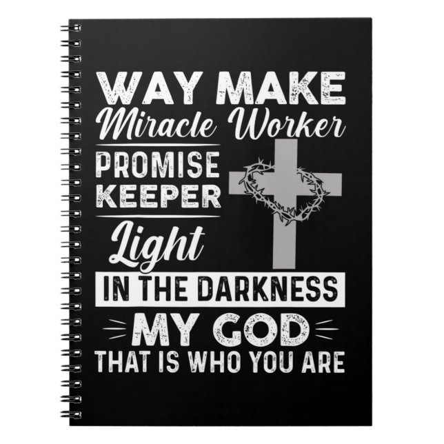 Waymaker Miracle Worker Promise Keeper Light Jesus Notizblock (Vorderseite)