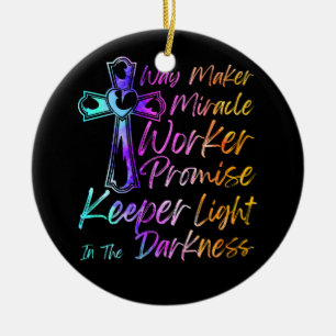 Waymaker Miracle Worker Rainbow Christlich Jesus G Keramik Ornament