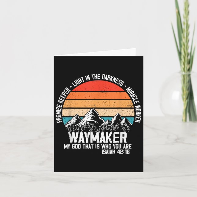 Waymaker My God That Who You Are Isaiah Bible Vers Karte (Vorderseite)