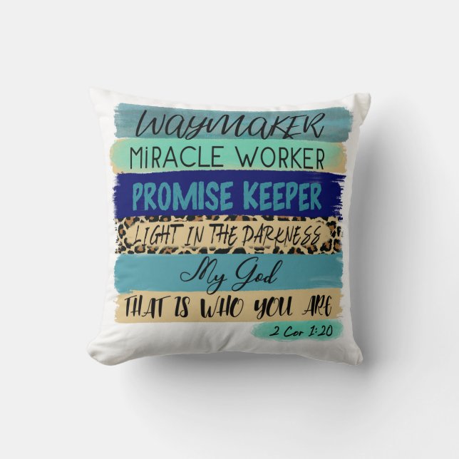 Waymaker Promise Keeper Couch Zuhause Throw Kissen (Vorderseite)