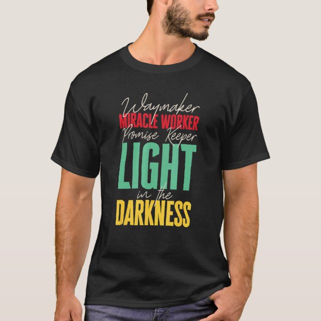 Waymaker Promise Keeper Miracle Worker Christian F T-Shirt (Vorderseite)