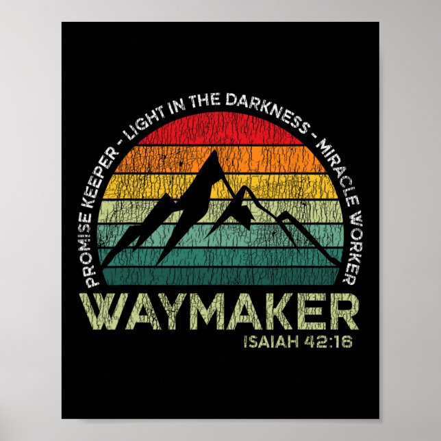 Waymaker Versprechen Bewahre Miracle Worker Christ Poster (Vorne)