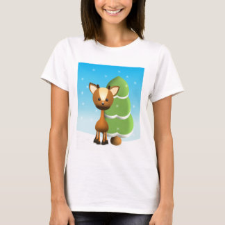Wayne Deer im Schnee T-Shirt
