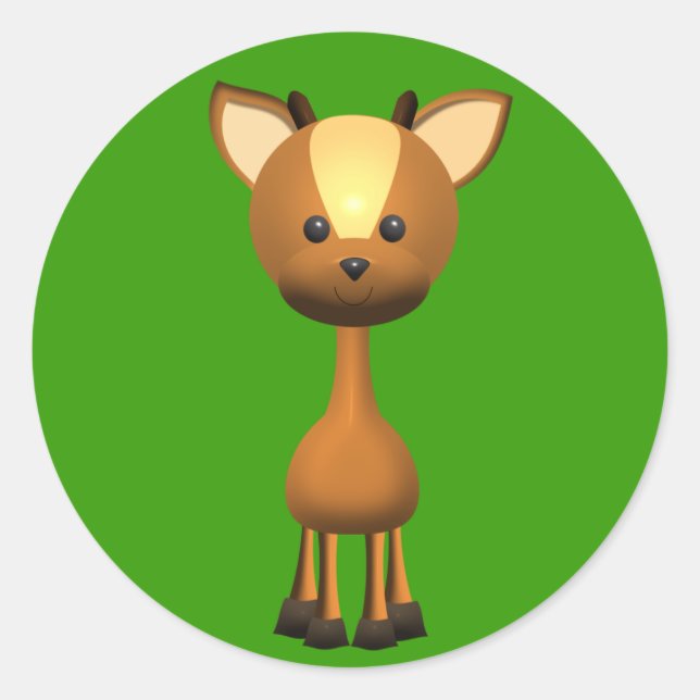 Wayne Deer Runder Aufkleber (Vorderseite)