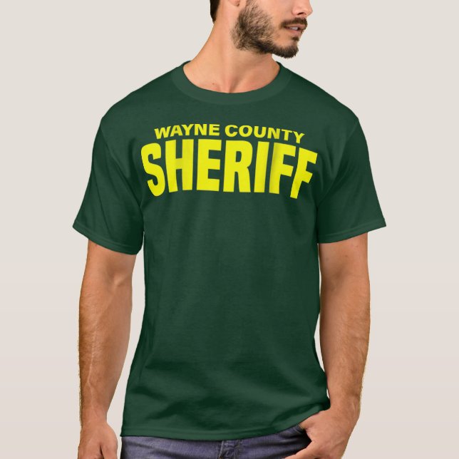 Wayne Landkreis Michigan Sheriff Deputies Uniform T-Shirt (Vorderseite)