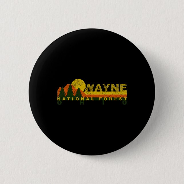Wayne National Forest Vintage Retro  Button (Vorderseite)