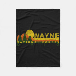 Wayne National Forest Vintage Retro Fleecedecke