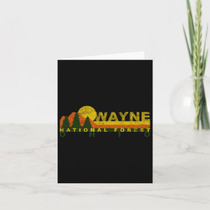 Wayne National Forest Vintage Retro Karte