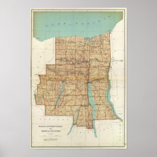 Wayne, Ontario, Yates, Seneca-Landkreise Poster