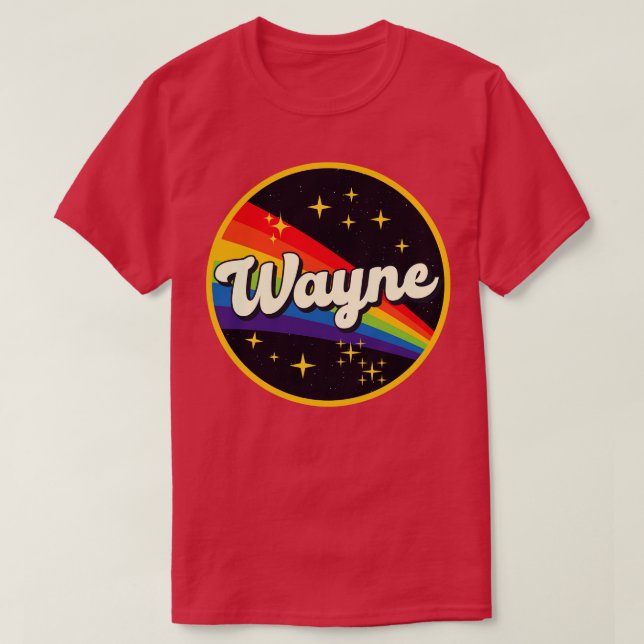 Wayne Rainbow in Space Vintag Style T-Shirt (Design vorne)