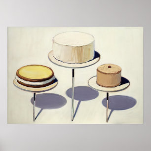 wayne thiebaud - angerichtete torten 1963 poster