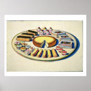 wayne thiebaud - französische Gebäckstücke 1963 Poster