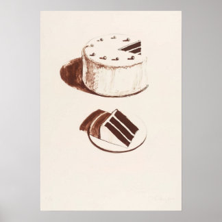 wayne thiebaud - schokoladenkuchen 1971 poster