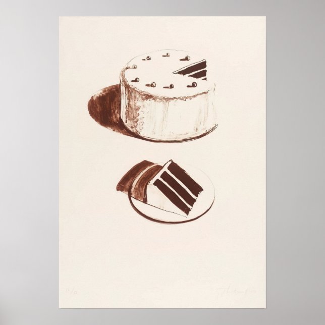 wayne thiebaud - schokoladenkuchen 1971 poster (Vorne)