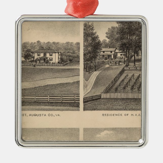 Waynesboro, Augusta County Silbernes Ornament (Vorne)