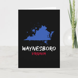 Waynesboro Virginia Va Farbklecks Urlaubsandenken Karte