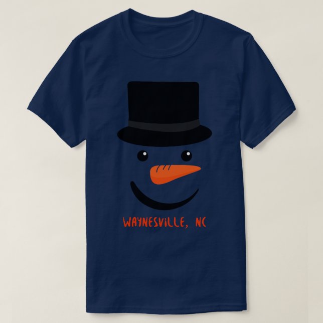 Waynesville NC Snowman T-Shirt (Design vorne)
