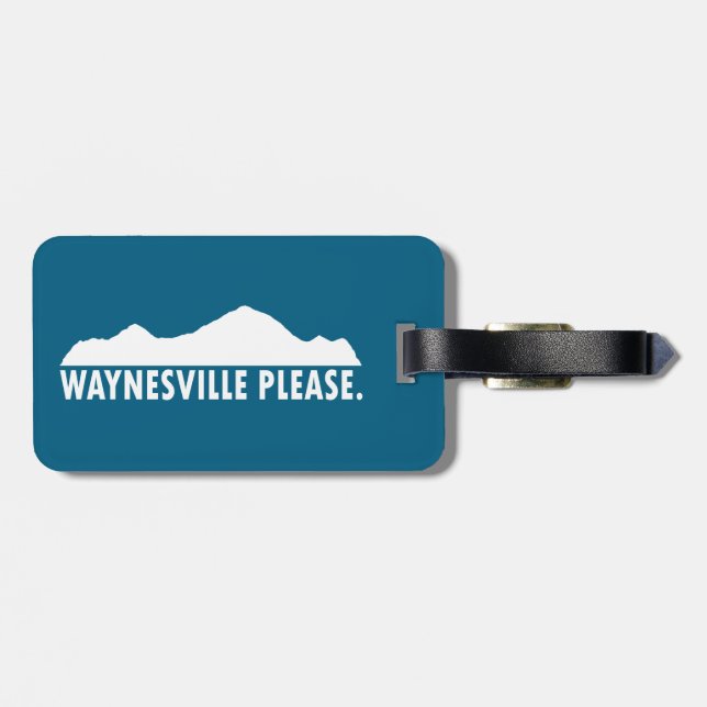 Waynesville North Carolina Bitte Gepäckanhänger (Rückseite horizontal)