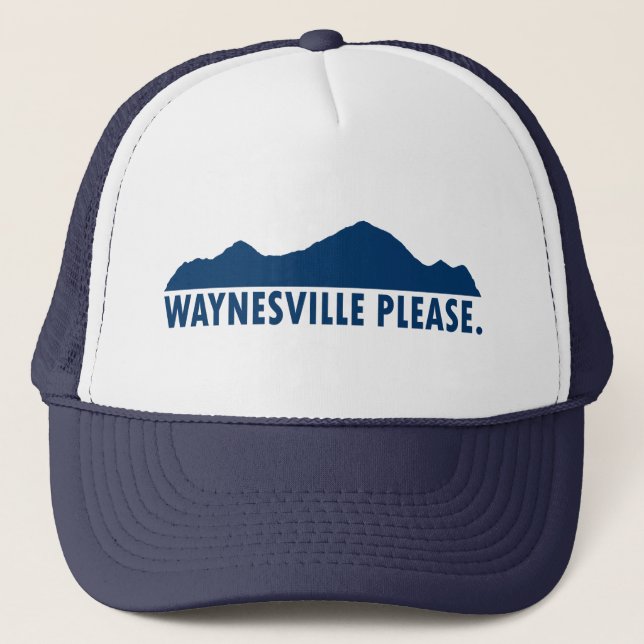 Waynesville North Carolina Please Truckerkappe (Vorderseite)
