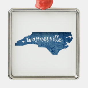 Waynesville North Carolina Wood Grain Ornament Aus Metall