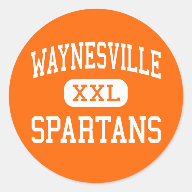 Waynesville - Spartans - Hoch - Waynesville Ohio Runder Aufkleber (Vorderseite)